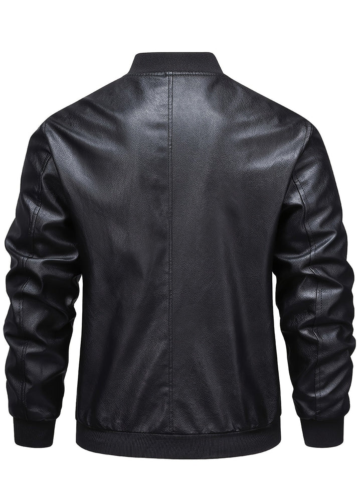 Refined Zip-Up Bomber Jacket