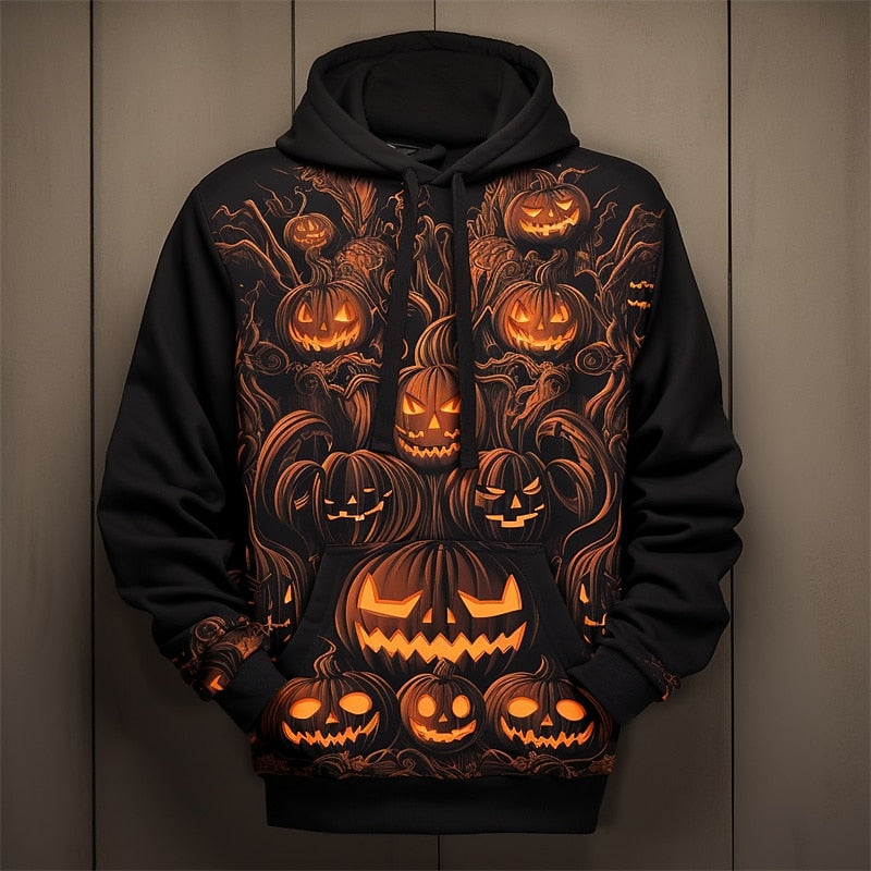 Halloween Pumpkin Graphic Hoodie