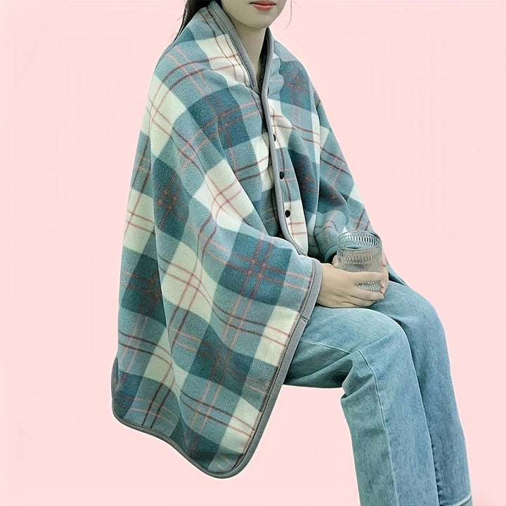 Buttoned Wrap Shawl