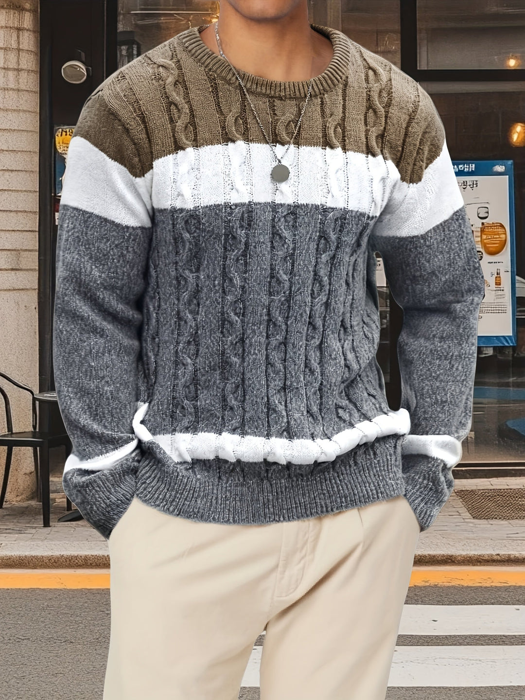 Classic Cable-Knit Sweater