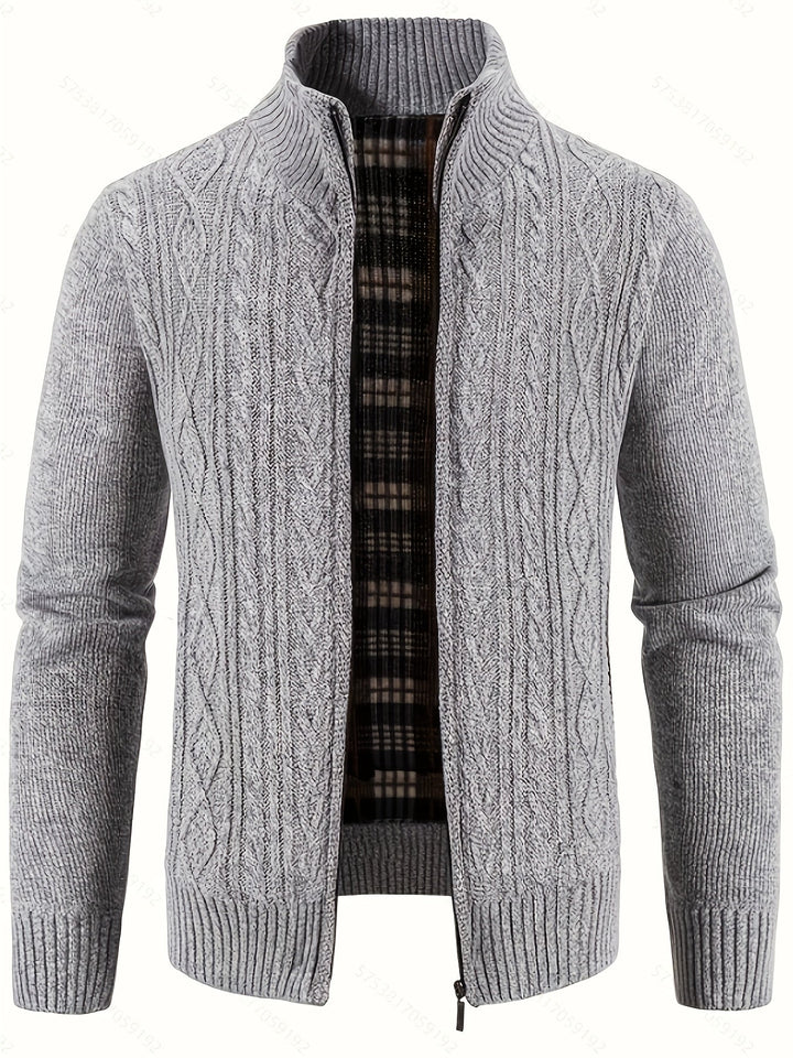 Textured Full-Zip Cardigan