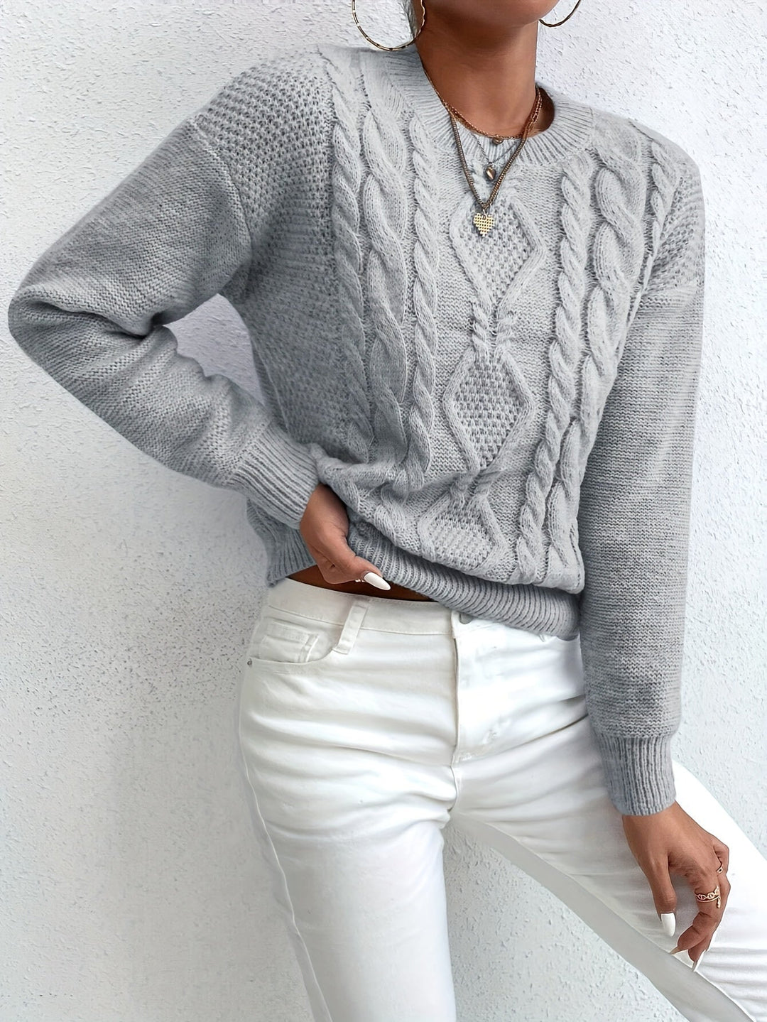 Chunky Cable-Knit Sweater