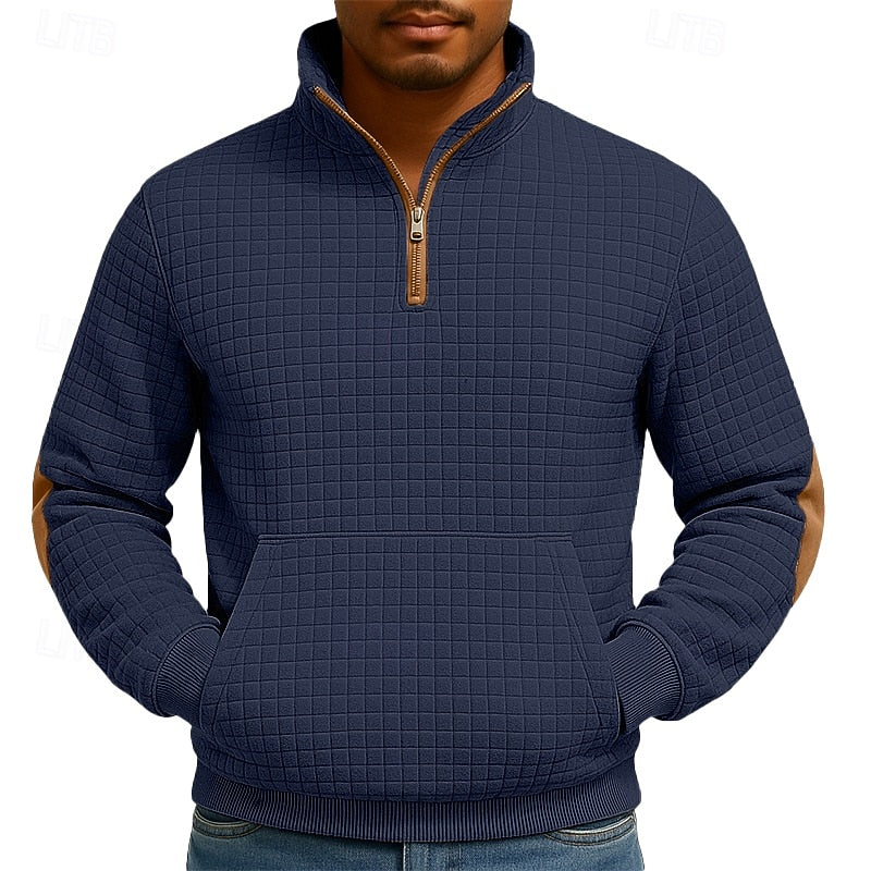 Textured Quarter-Zip Pullover