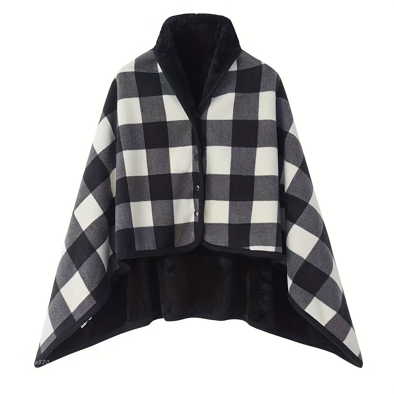 Buttoned Wrap Shawl