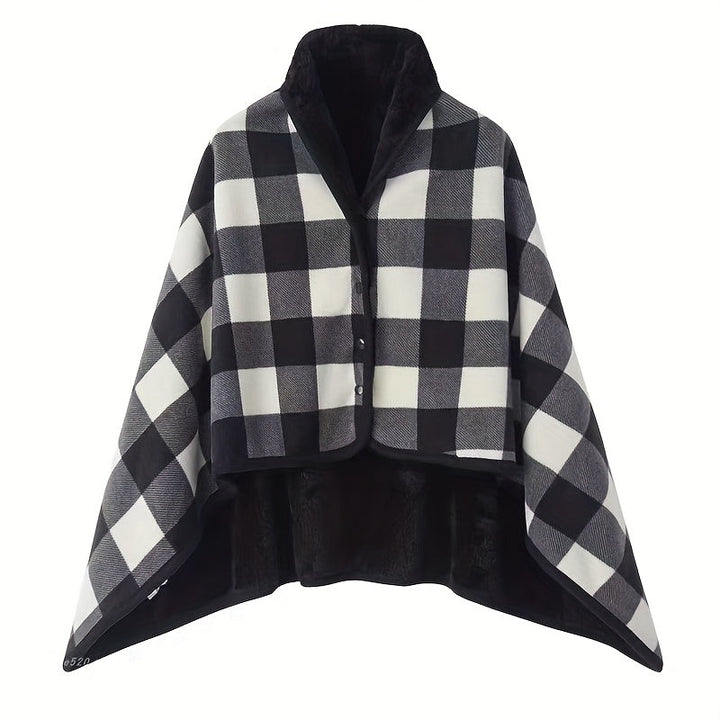 Buttoned Wrap Shawl