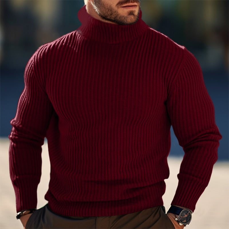 Ribbed Turtleneck Sweater