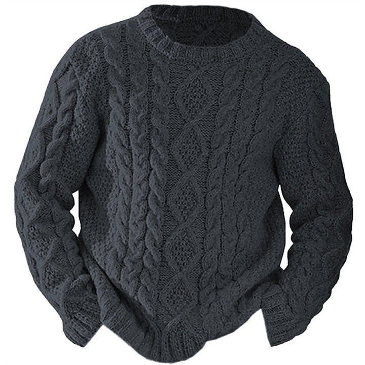Cable Knit Crew Neck Sweater