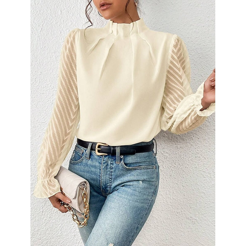 Elegant High-Neck Blouse