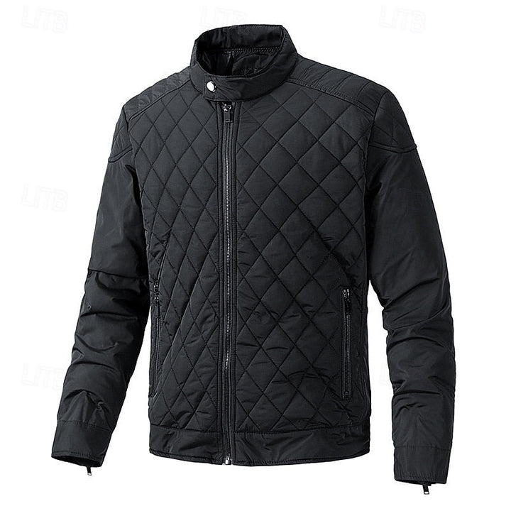 Quilted Stand-Collar Jacket