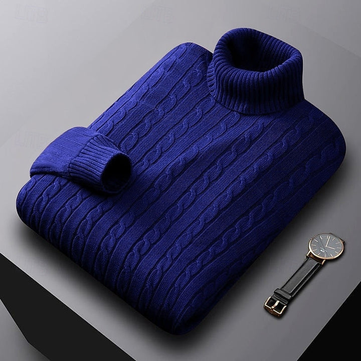Cable Knit Turtleneck Sweater