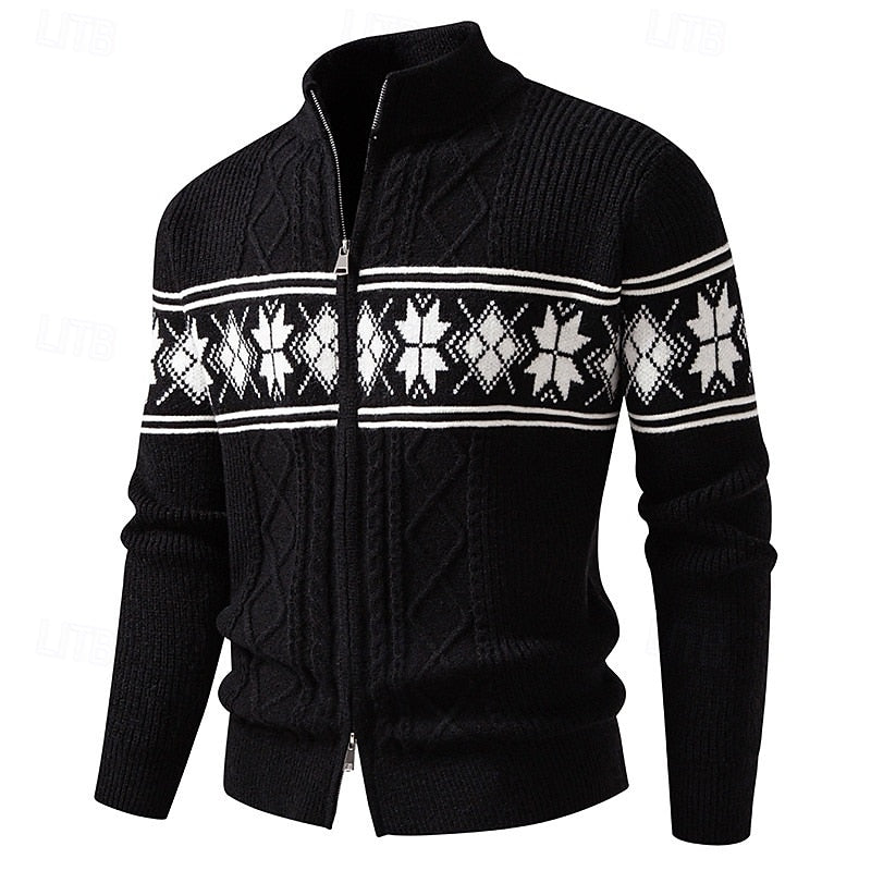 Fair Isle Zip Cardigan