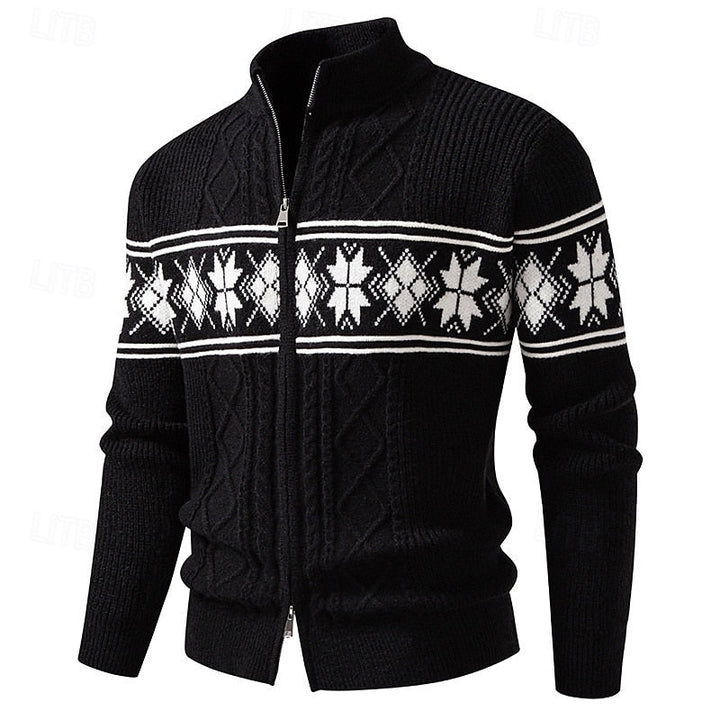 Fair Isle Zip Cardigan