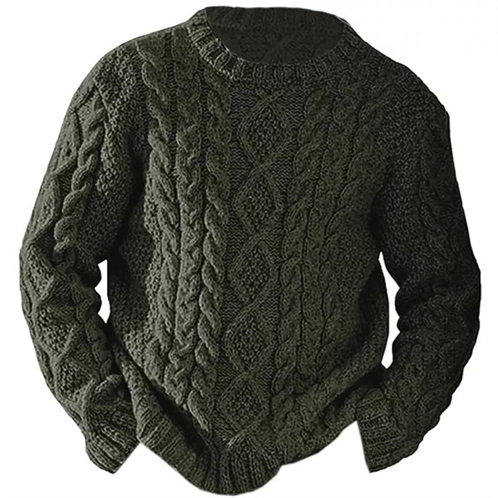 Cable Knit Crew Neck Sweater