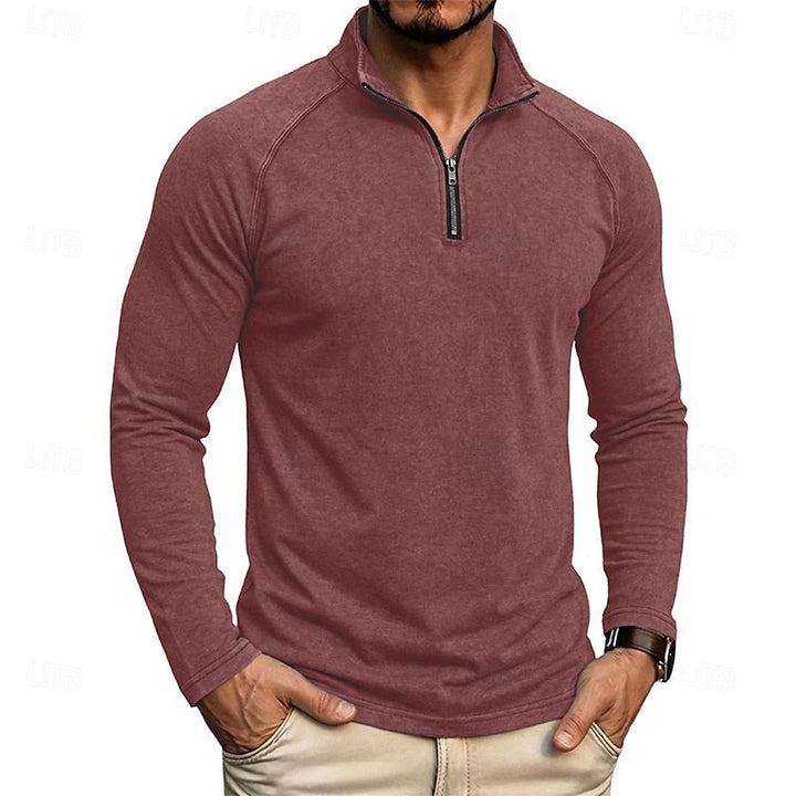 Relaxed Zip-Neck Top