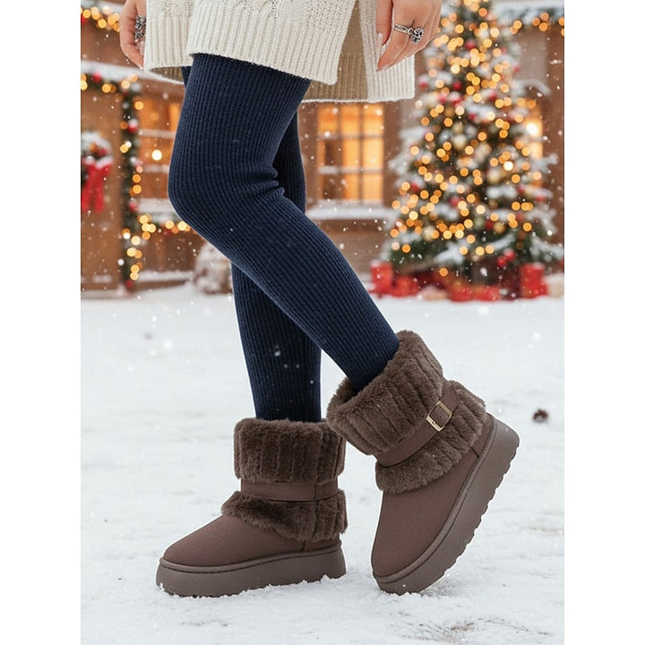 Cozy Fur-Trimmed Snow Boots