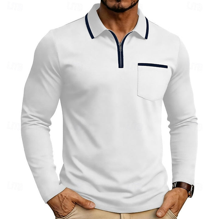 Refined Quarter-Zip Polo Shirt