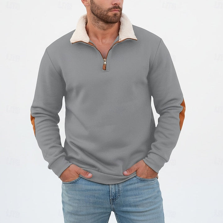 Standing Collar Half-Zip Pullover