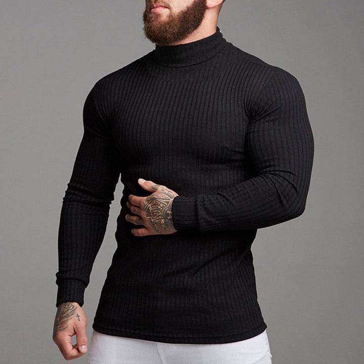 Refined Ribbed Turtleneck