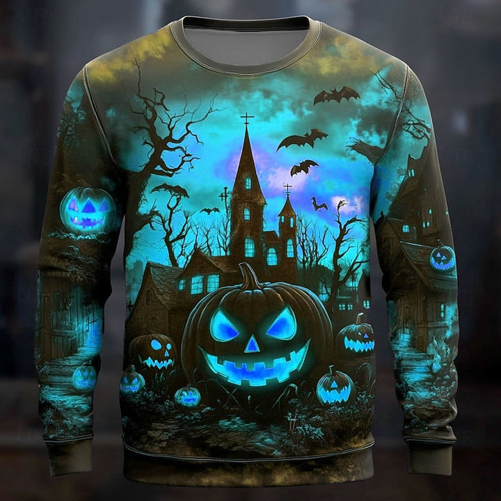 Halloween Graphic Crew Neck Sweatshirt