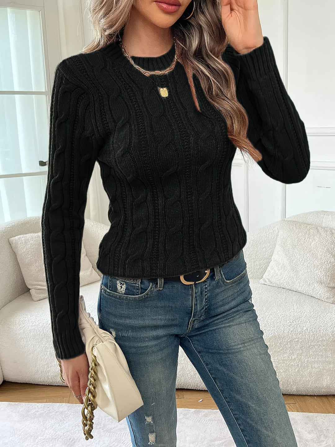 Classic Twist-Knit Sweater