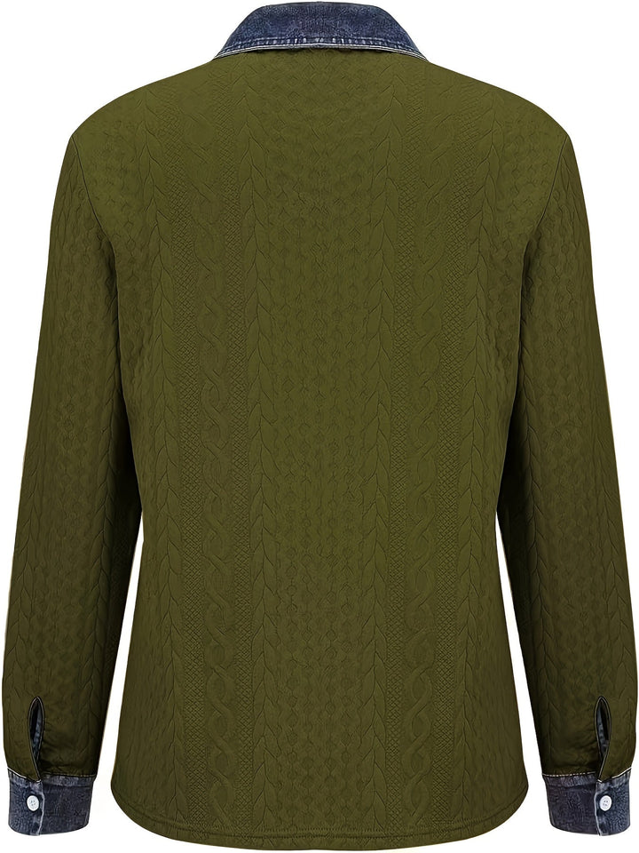 Textured Button-Up Shirt