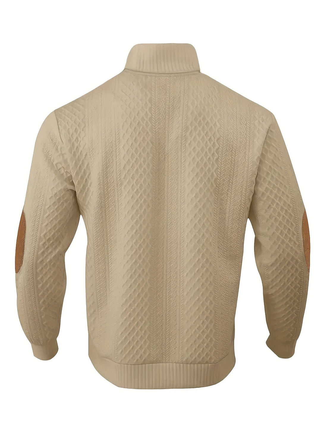 Textured Stand-Collar Sweater