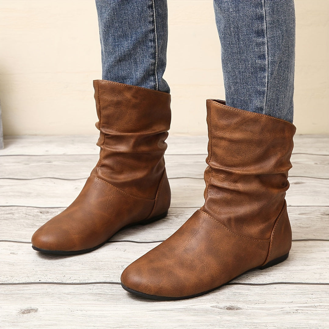 Slouchy Slip-On Boots