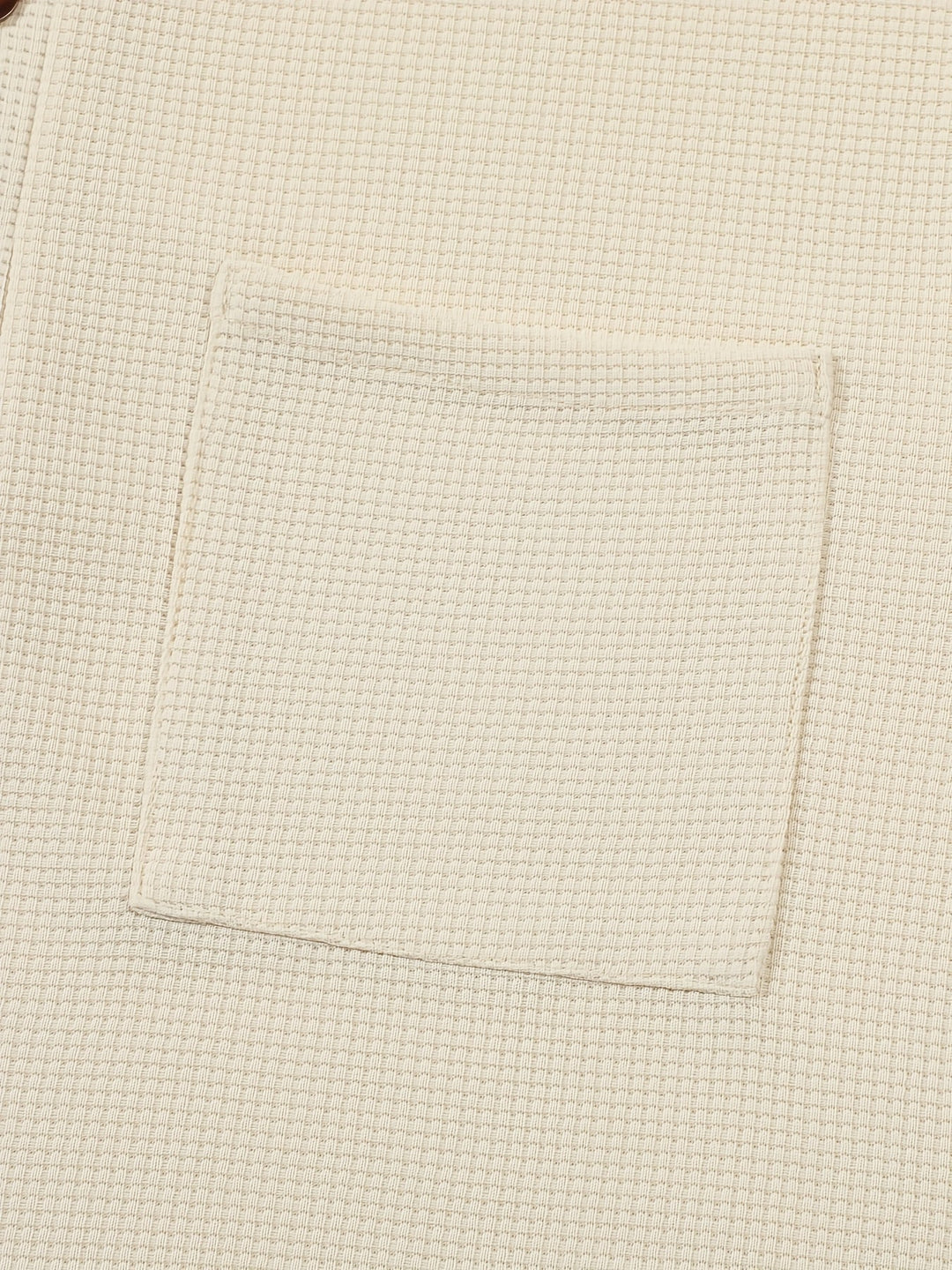 Textured Long Sleeve Henley Shirt