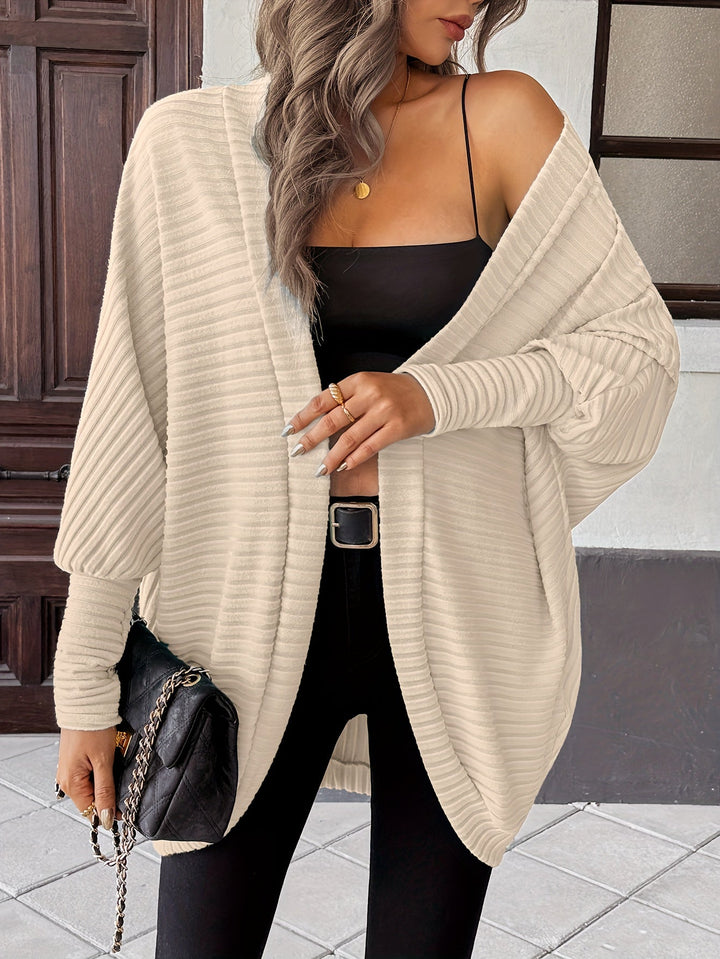 Relaxed Open-Front Cardigan