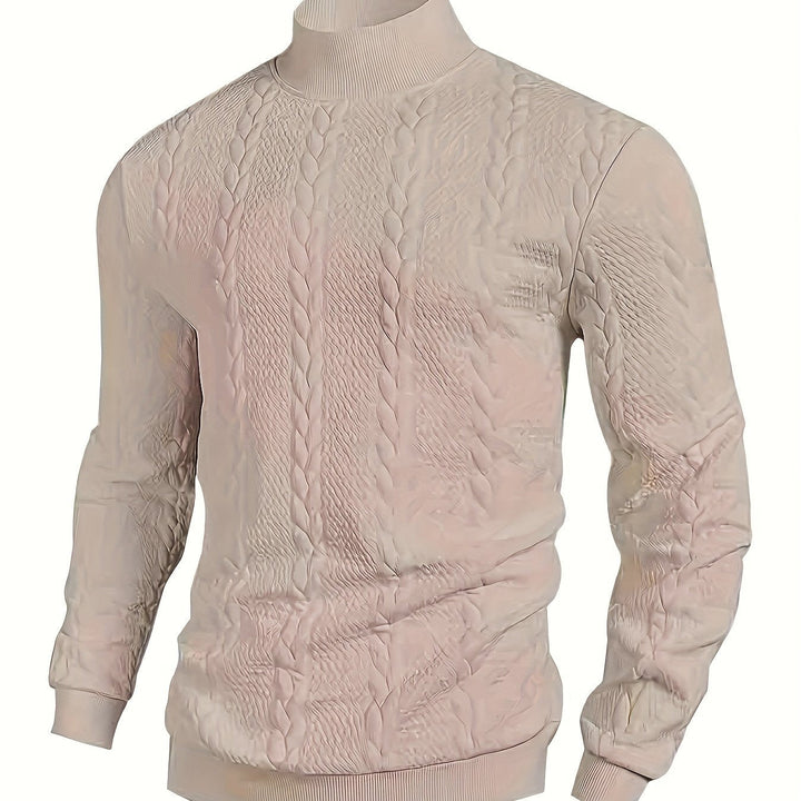 Textured High-Neck Sweatshirt