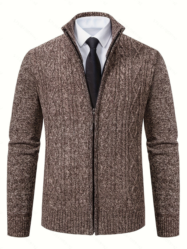 Textured Full-Zip Cardigan