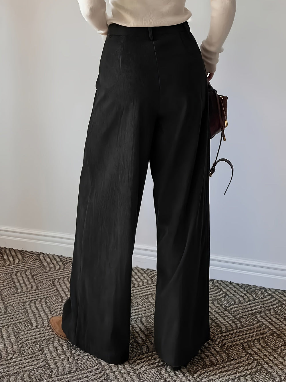 Pleated Wide-Leg Pants