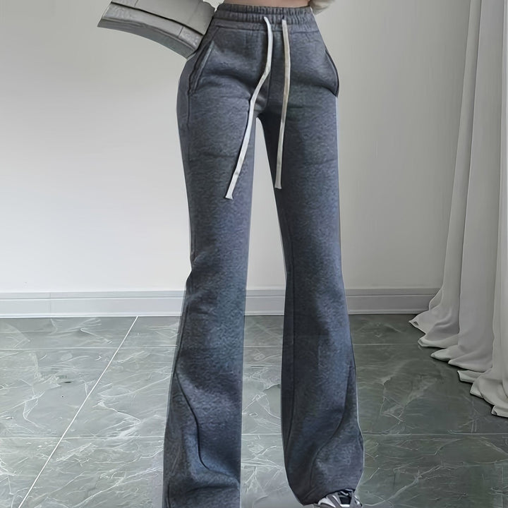 High-Waist Flared Lounge Pants