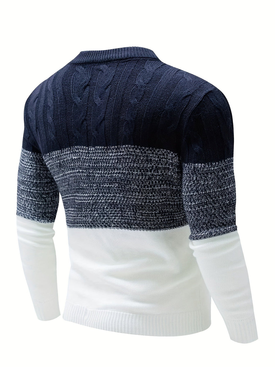 Color-Block Crew Neck Sweater
