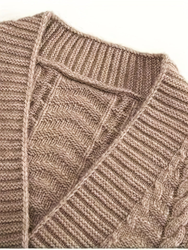 Cable-Knit Longline Cardigan