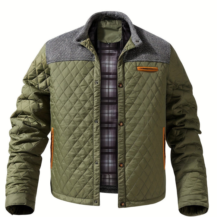 Quilted Stand-Collar Jacket