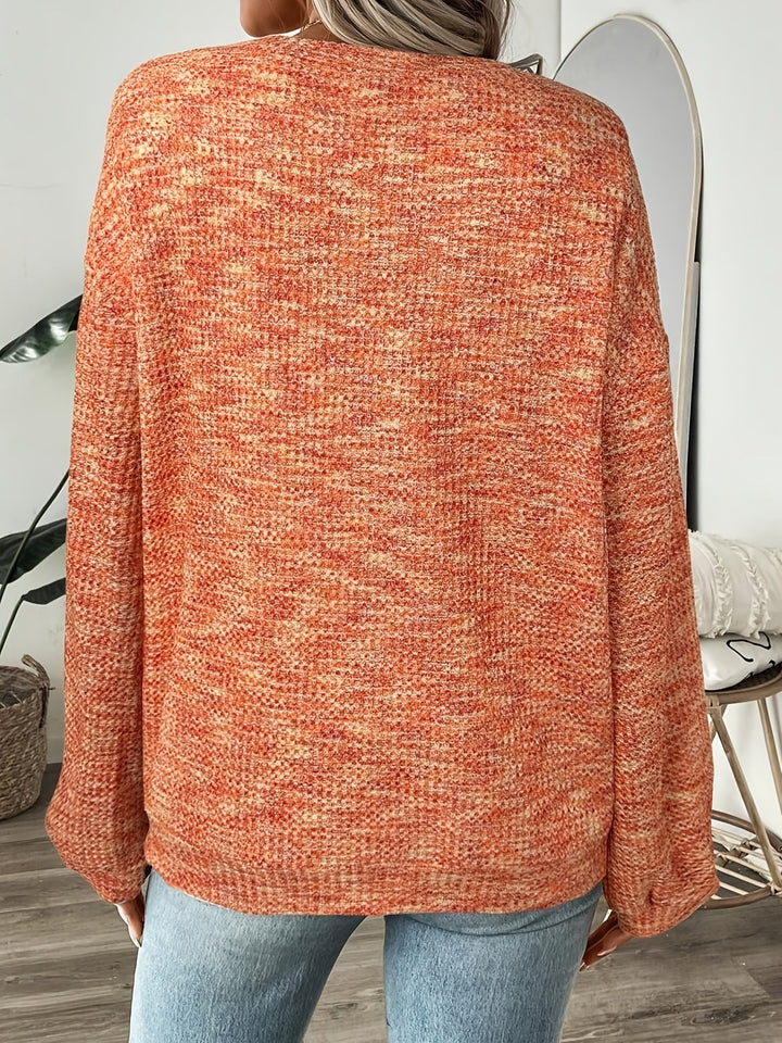 Relaxed Waffle-Knit Sweater