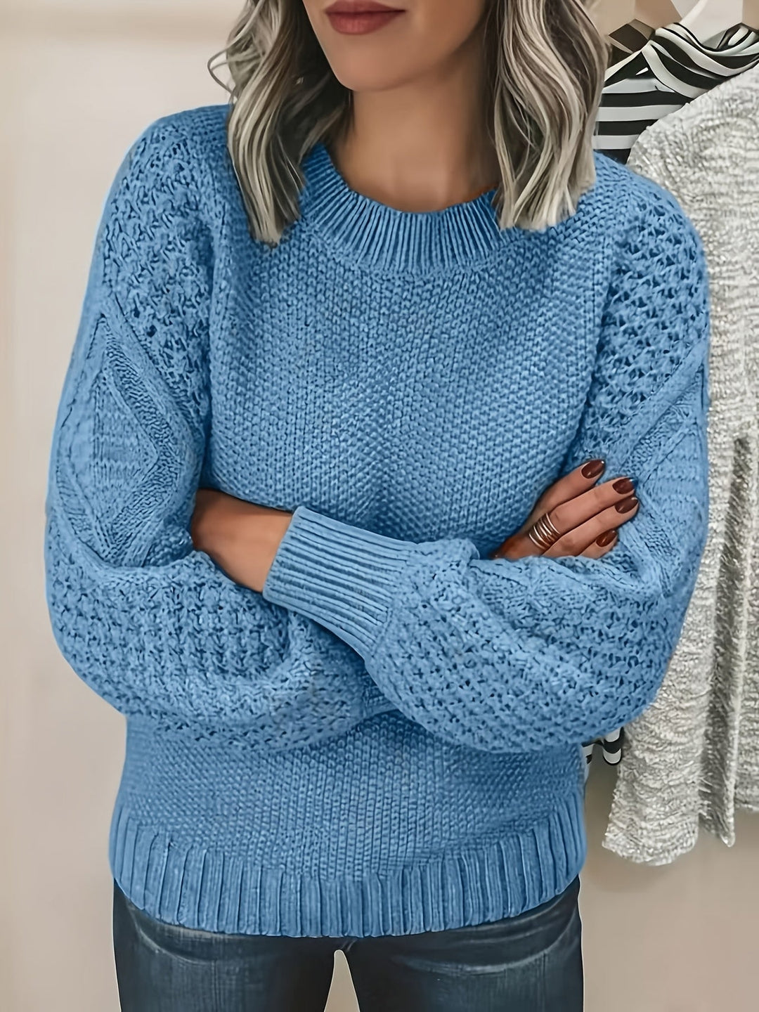 Cozy Lantern-Sleeve Sweater