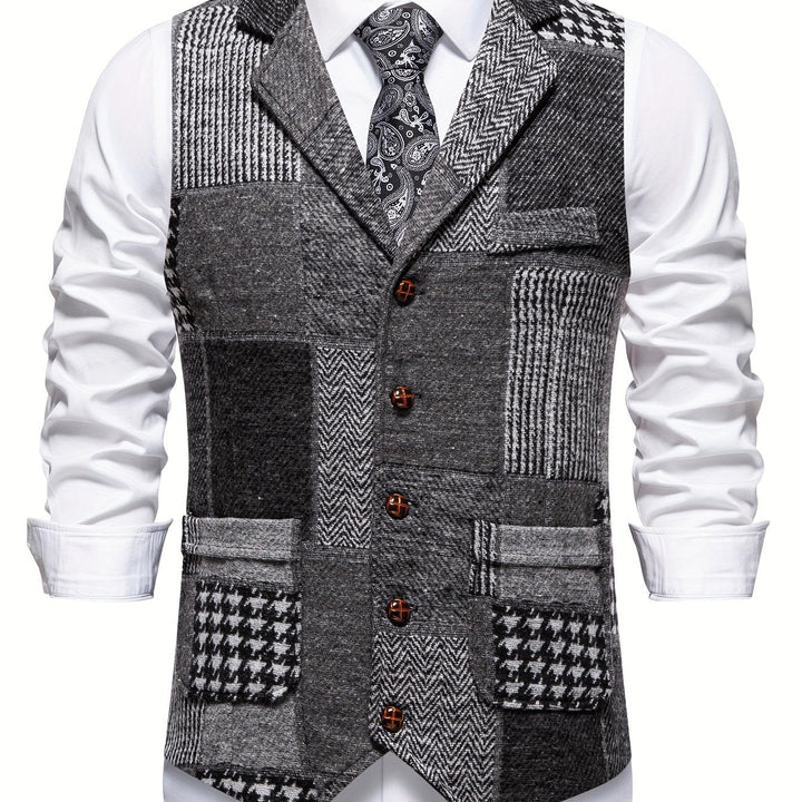 Patchwork Tailored Vest