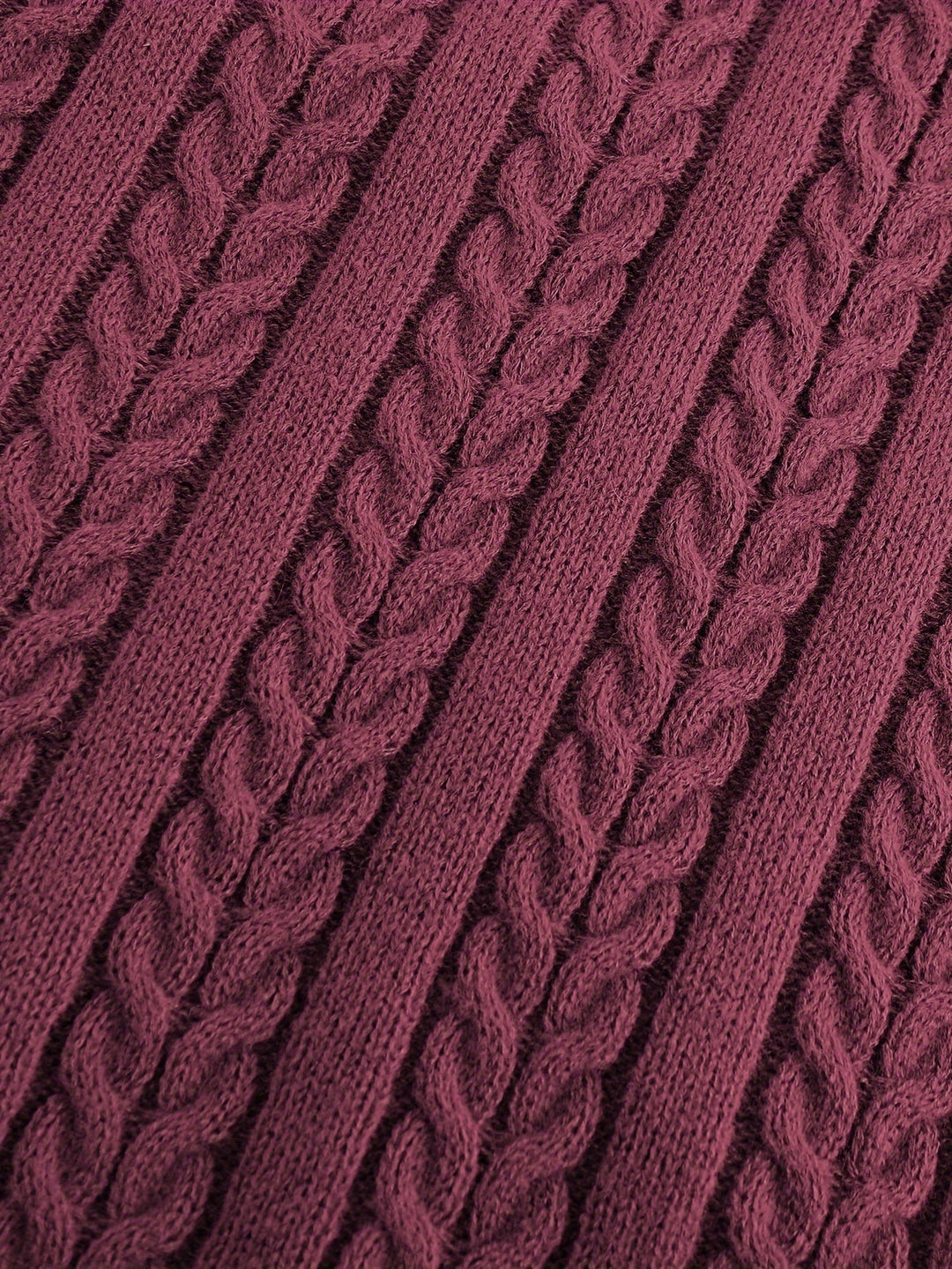 Cable-Knit V-Neck Sweater Vest