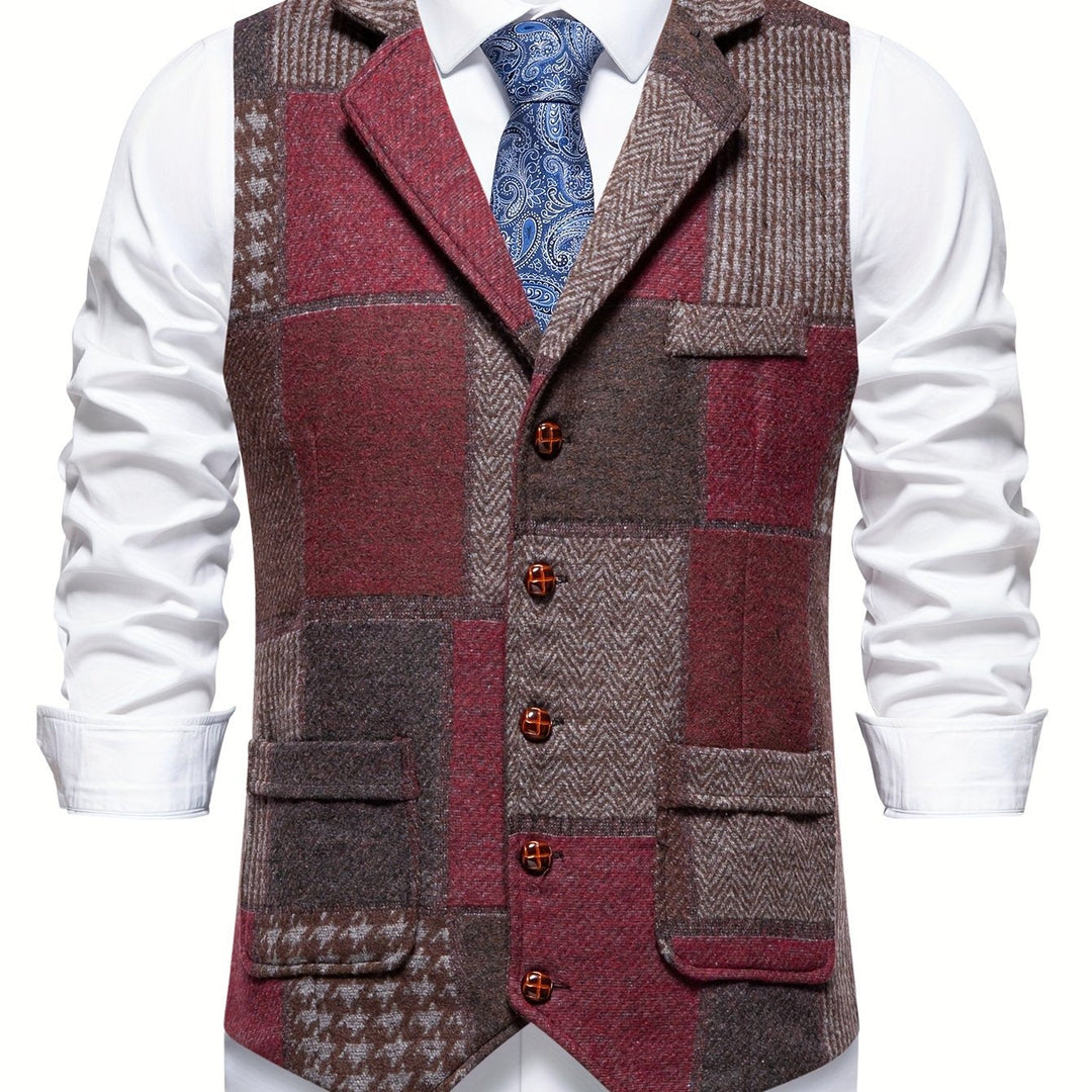 Patchwork Tailored Vest