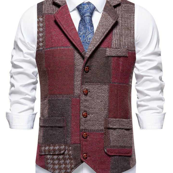 Patchwork Tailored Vest