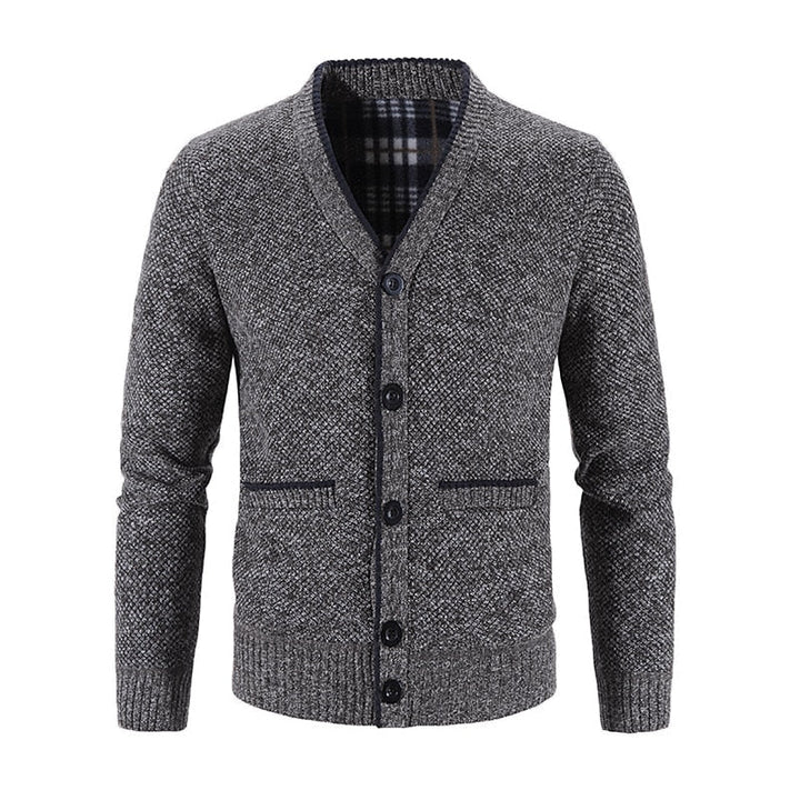 Button-Front V-Neck Cardigan