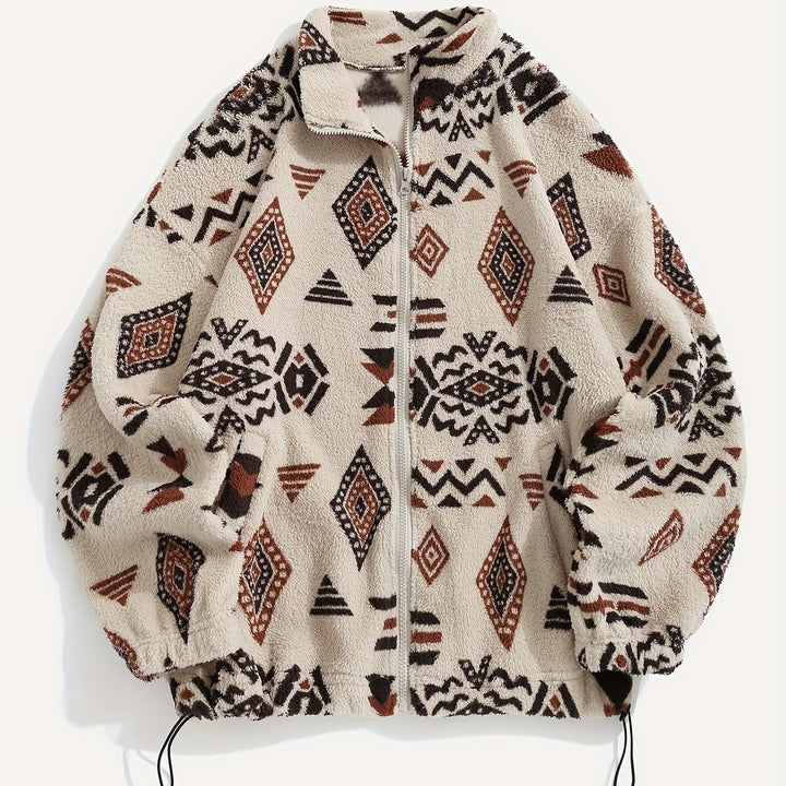 Patterned Zip-Up Jacket