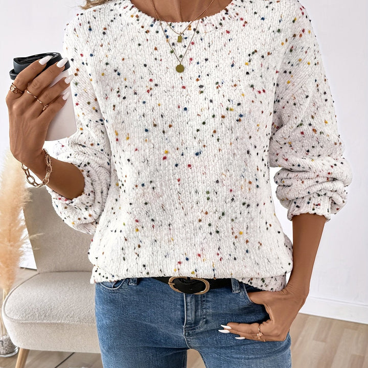 Speckled Round Neck Sweater