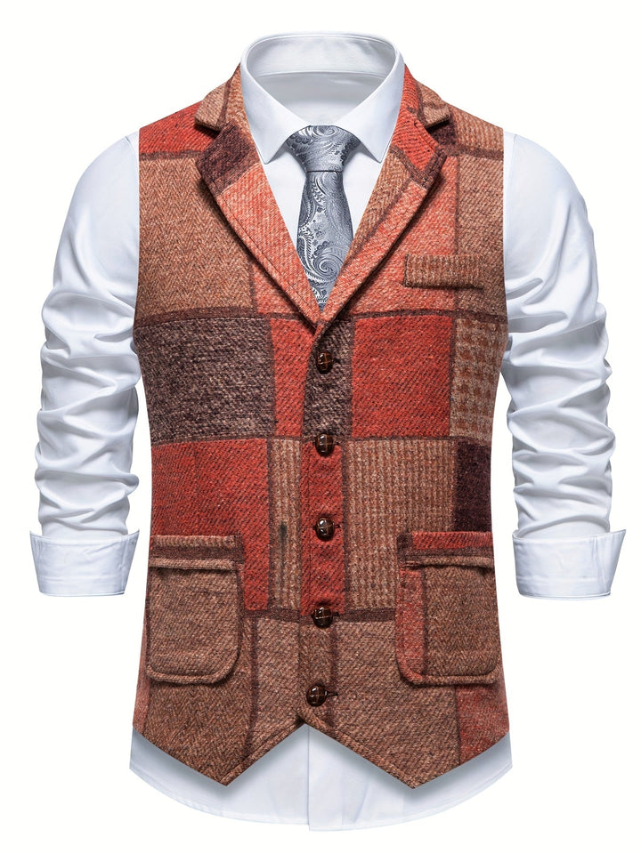 Patchwork Tailored Vest