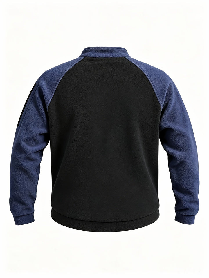 Zip-Detail Mock-Neck Sweater