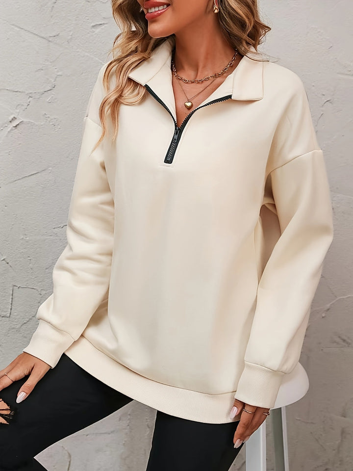 Relaxed Half-Zip Sweatshirt