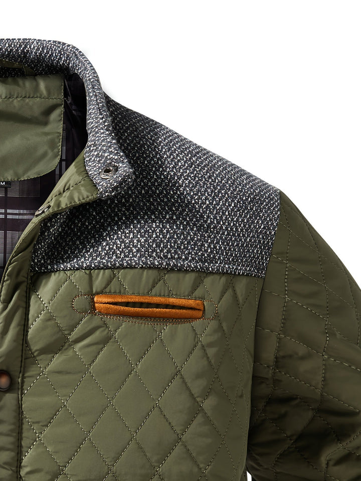 Quilted Stand-Collar Jacket