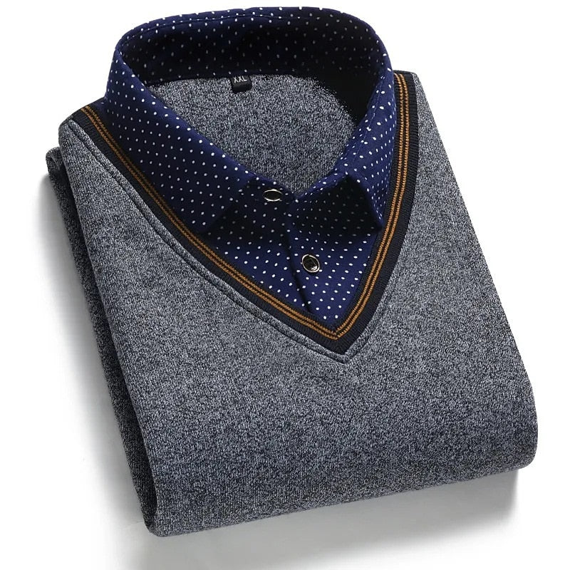 Refined Mock-Collar Sweater